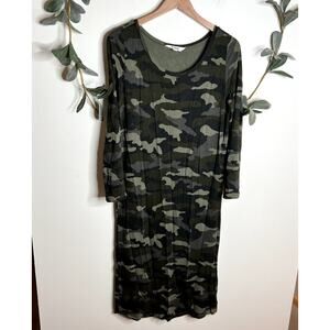 BB Dakota Camo Long Sleeve Dress